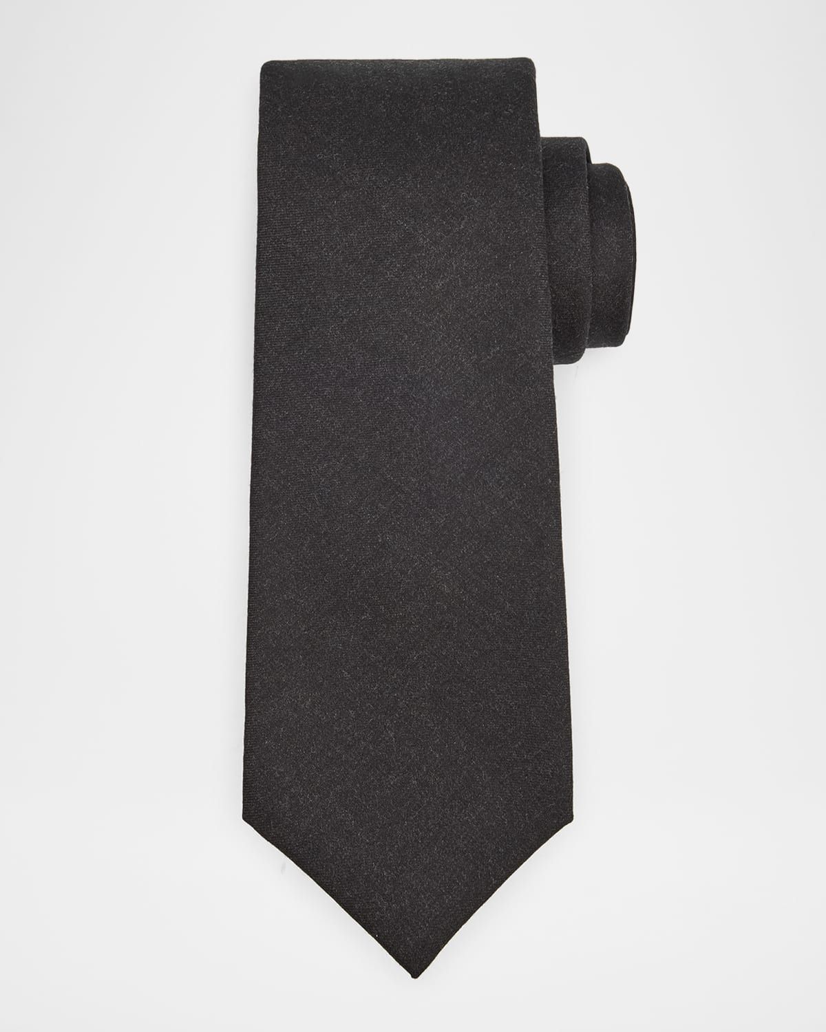 Men & apos;s Solid Wool 7-Fold Tie