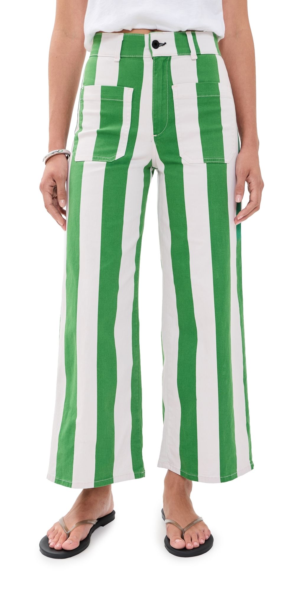 ASKK NY Cropped Sailor Pants Beverly Stripe 32