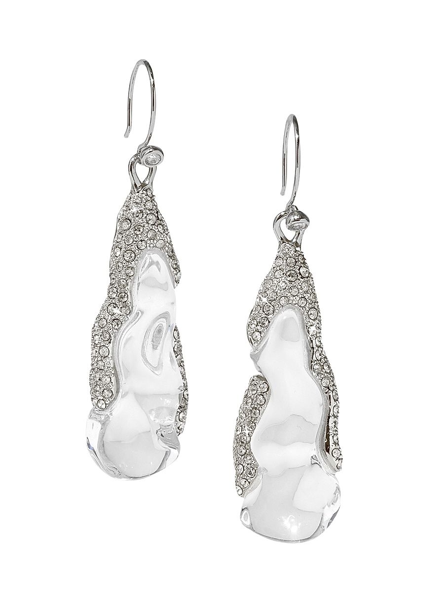 Women's Silverlake Rhodium-Plated, Lucite & Crystal Drop Earrings - Clear