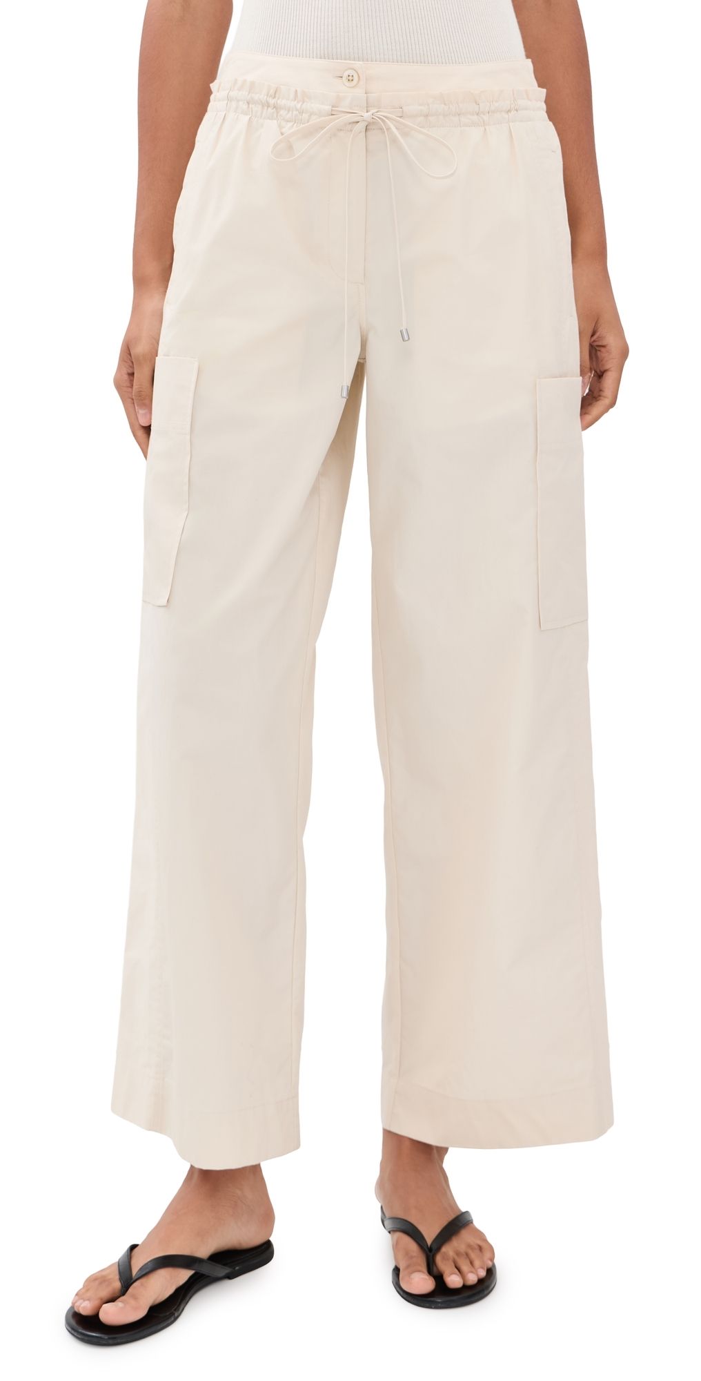 3.1 Phillip Lim Double Waistband Poplin Pants Stone 00