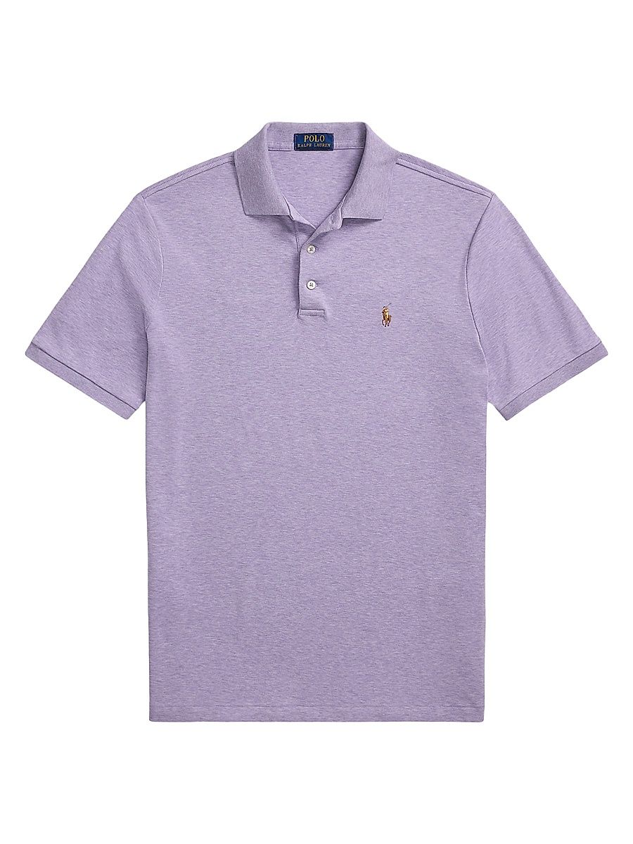 Men's Classic-Fit Soft Cotton Polo Shirt - Amethyst Heather - Size XXL