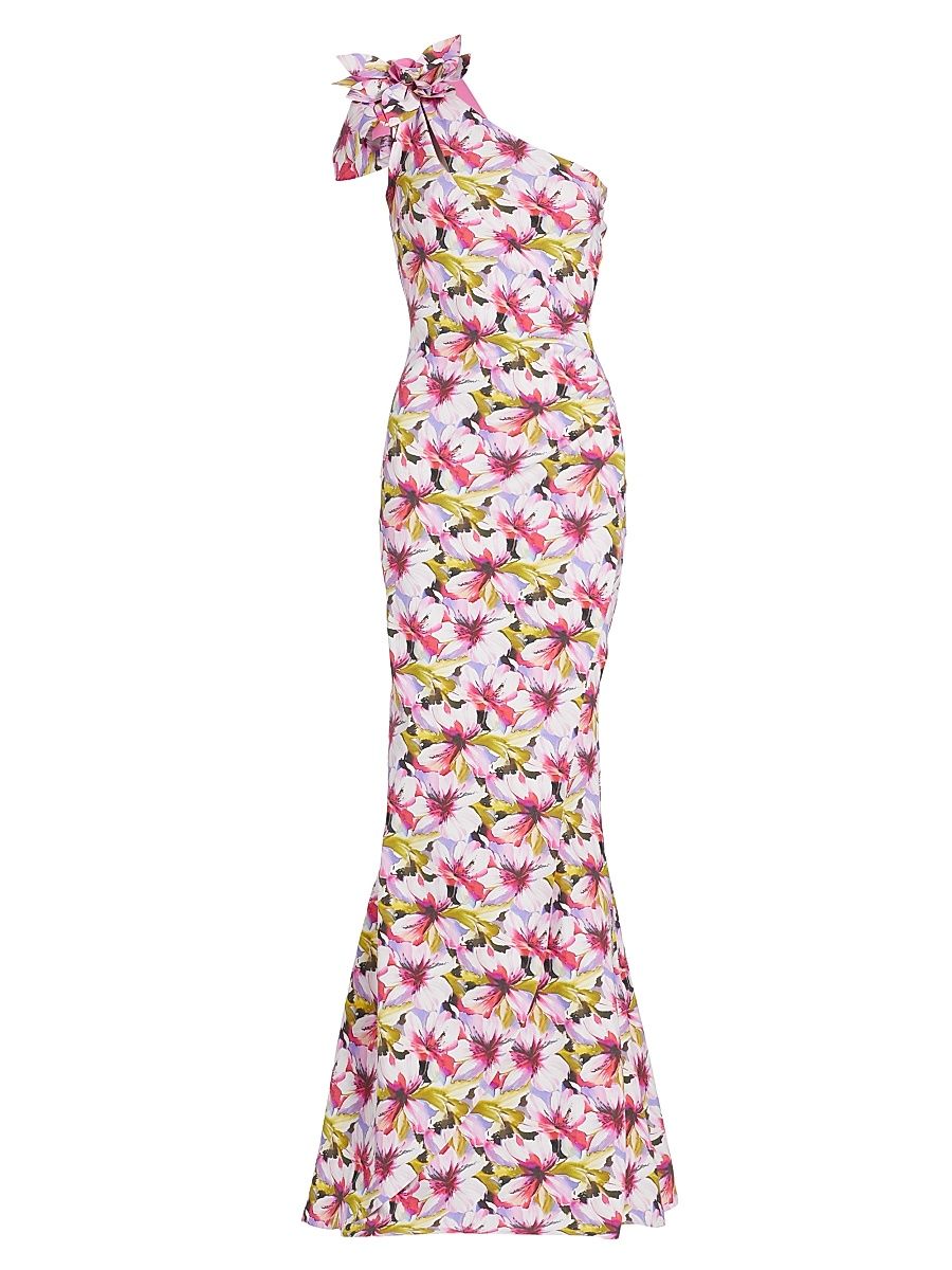 Women's Gosia Floral One-Shoulder Gown - Waikiki - Size 10