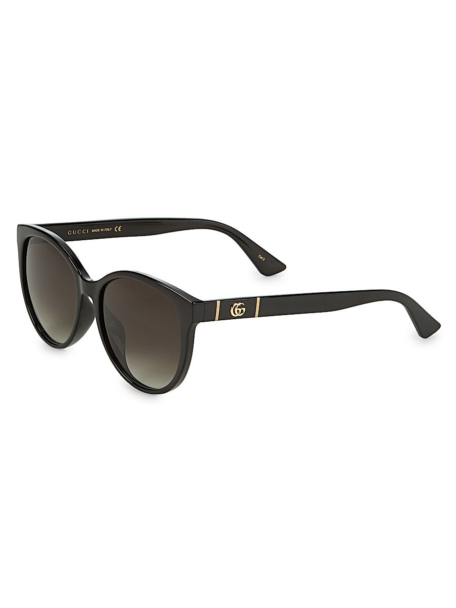Women's 56MM Cat-Eye Sunglasses - Black