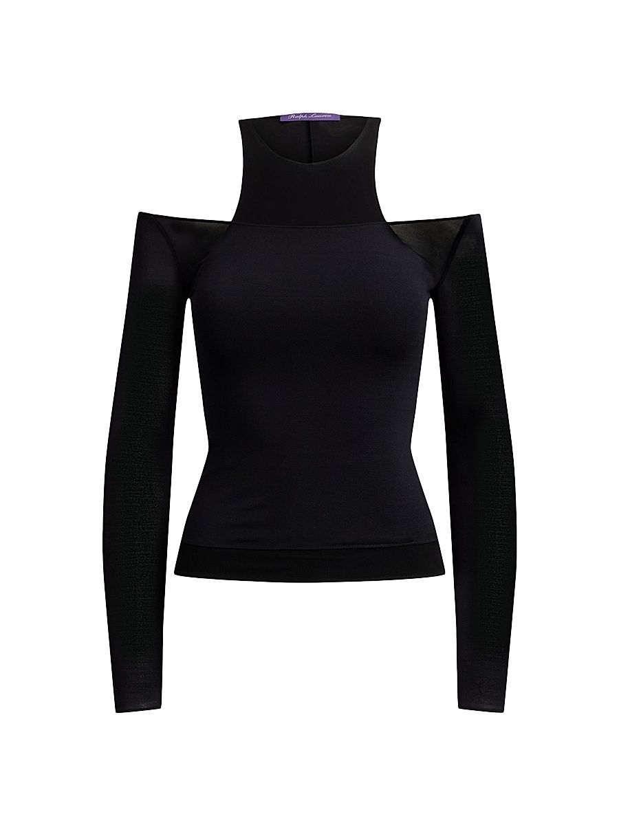 Women's Maxine Layered Jersey Top - Black - Size XS
