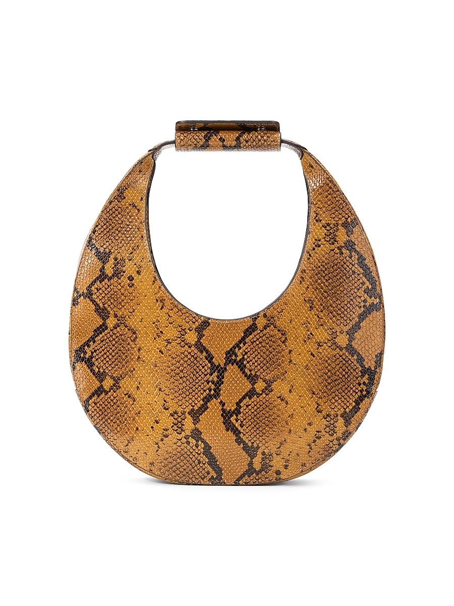 Women's Moon Snakeskin-Print Leather Top Handle Bag - Snake
