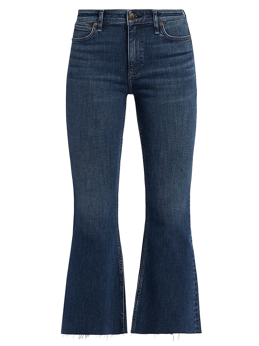 Women's Dahlia Flexi Mid-Rise Ankle Flare Jeans - Teo - Size 31
