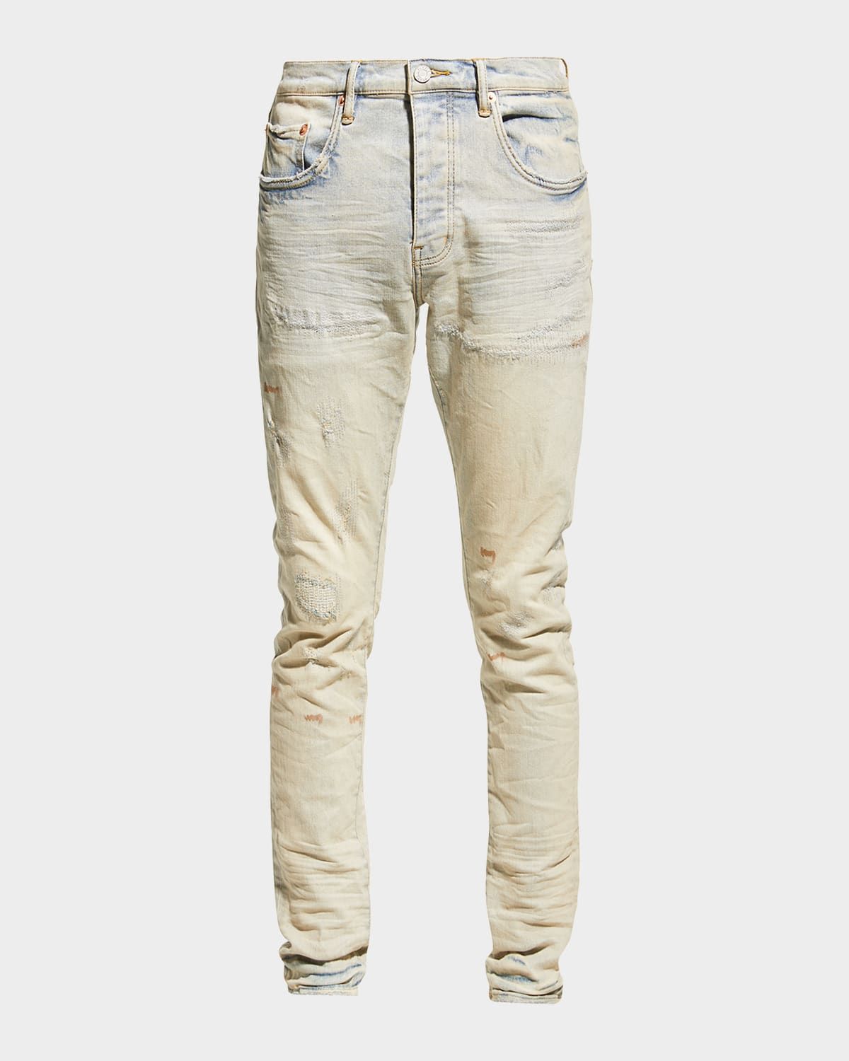 Men & apos;s P001 Superlight Oil Repair Skinny Jeans