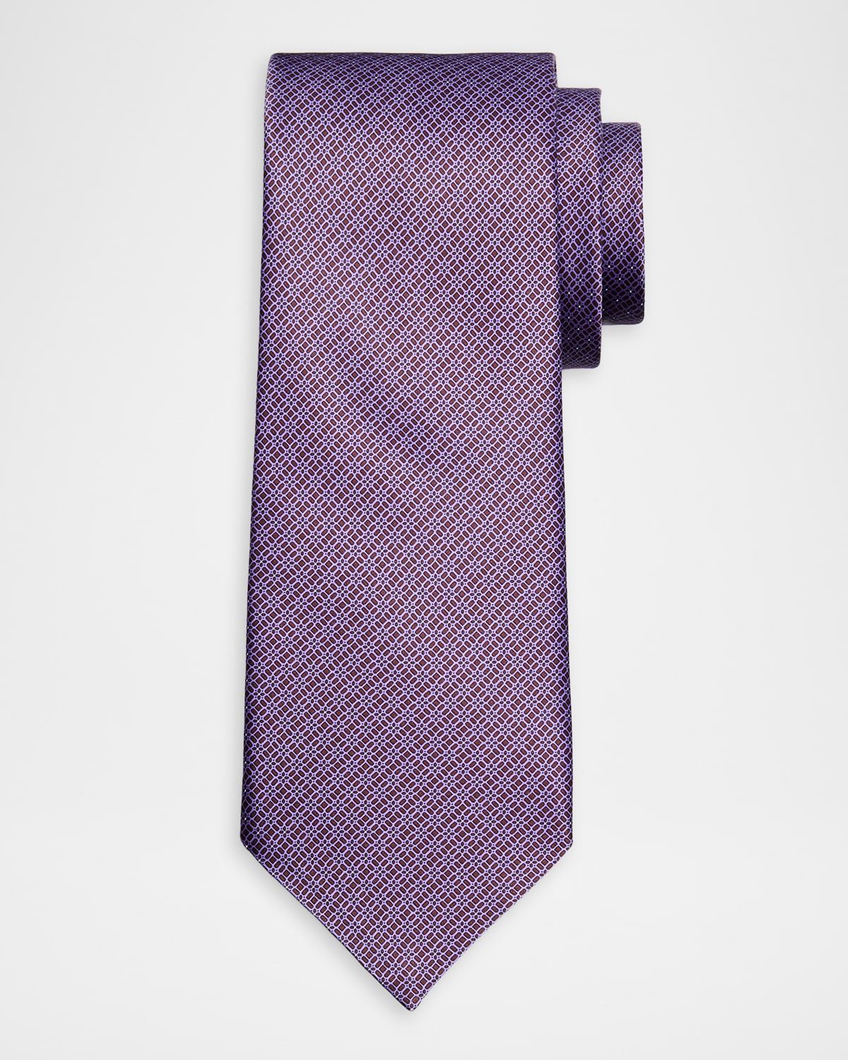 Men & apos;s Dotted Floral Silk Tie
