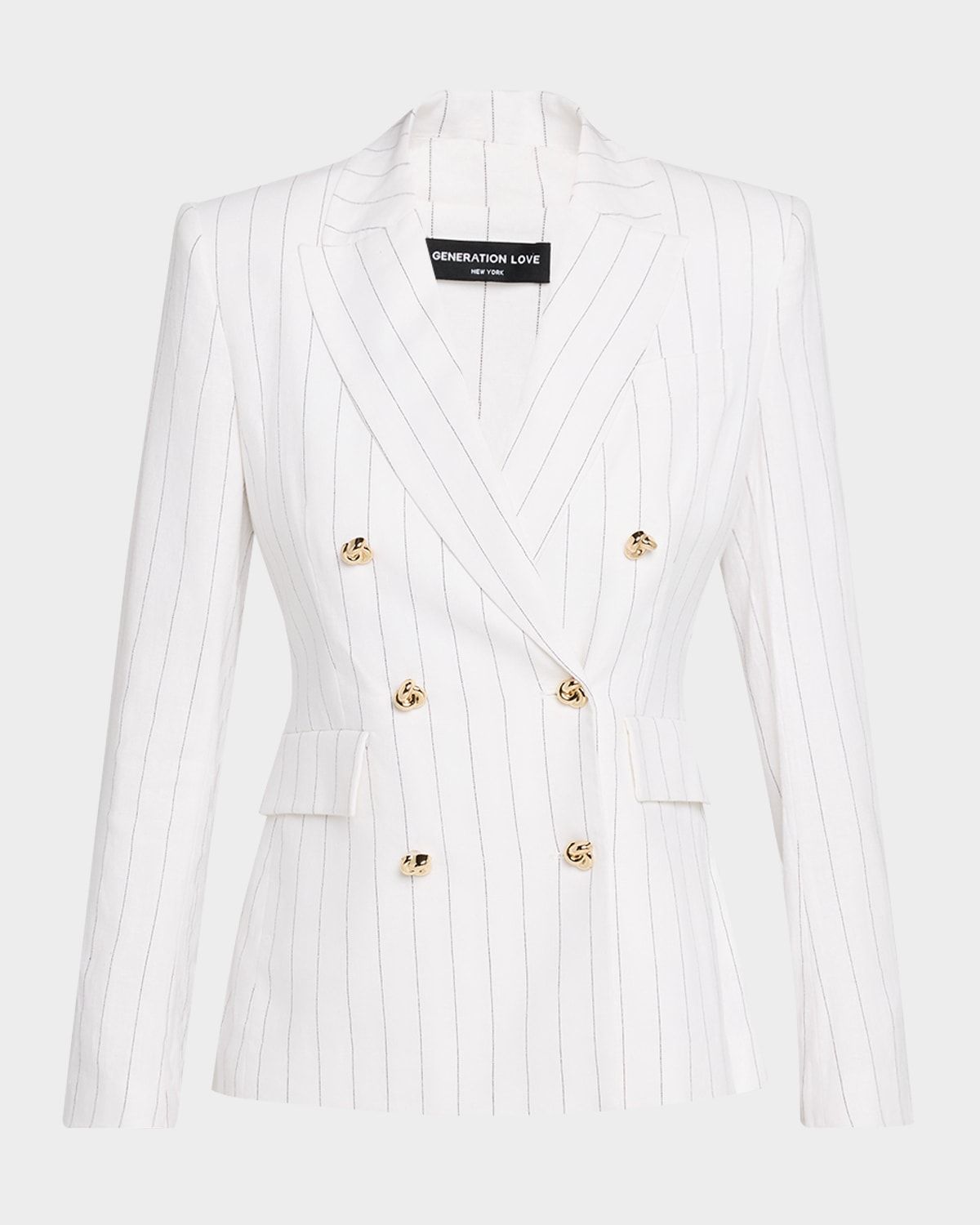 Arielle Pinstripe Double-Breasted Blazer