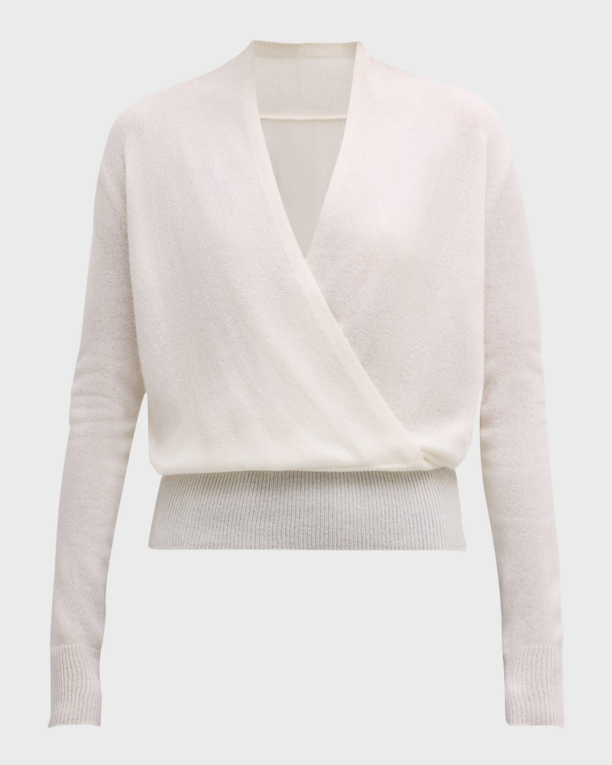 Cashmere Faux Wrap Sweater
