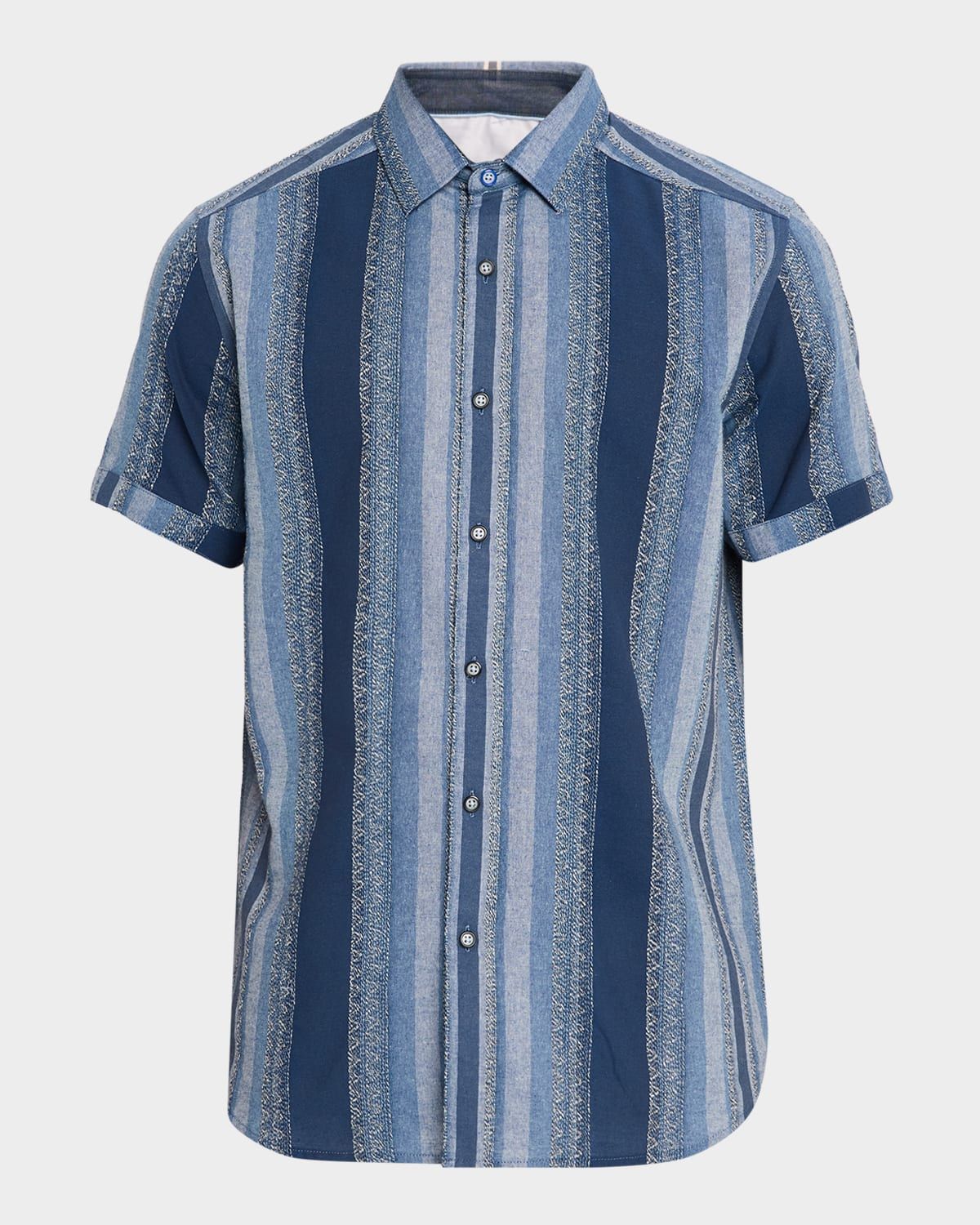 Men & apos;s Pembroke Denim Stripe Short-Sleeve Shirt