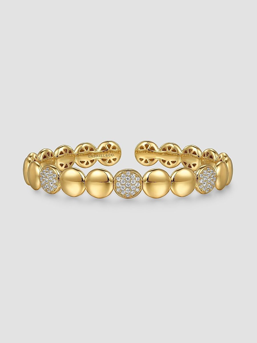 Gabriel & Co Women's Contemporary 14K Yellow Gold & 0.55 TCW Diamond Cuff - Yellow Gold