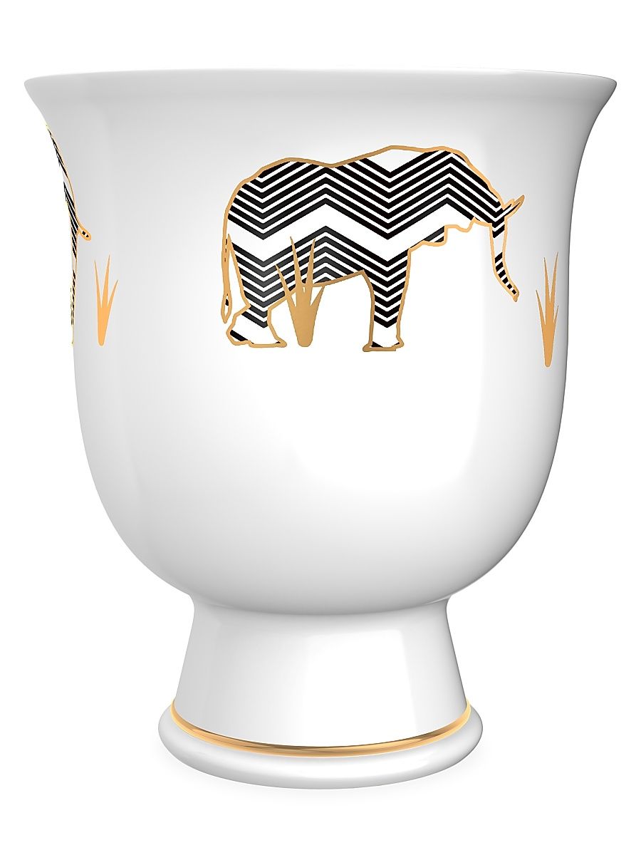 Women's Les Echappées 4-Piece Grapefruit Scented Bone China Eggcup Candle Set