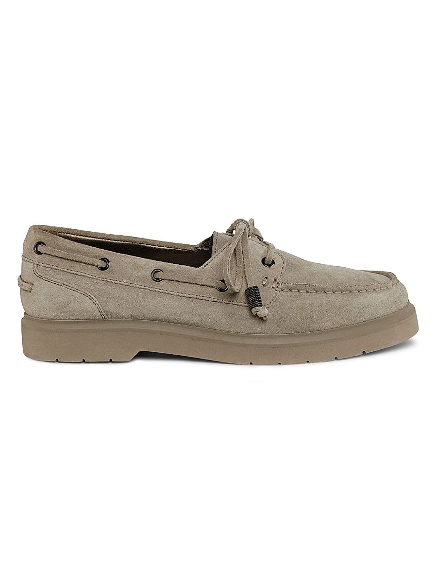 Women's Suede Sail Penny Loafers - Dark Beige - Size 5