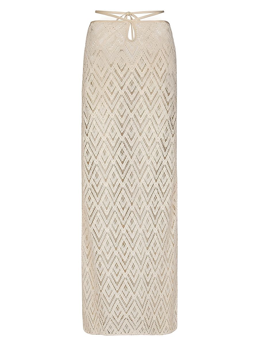 Women's Soul Crochet Maxi Skirt - Ecru - Size 12