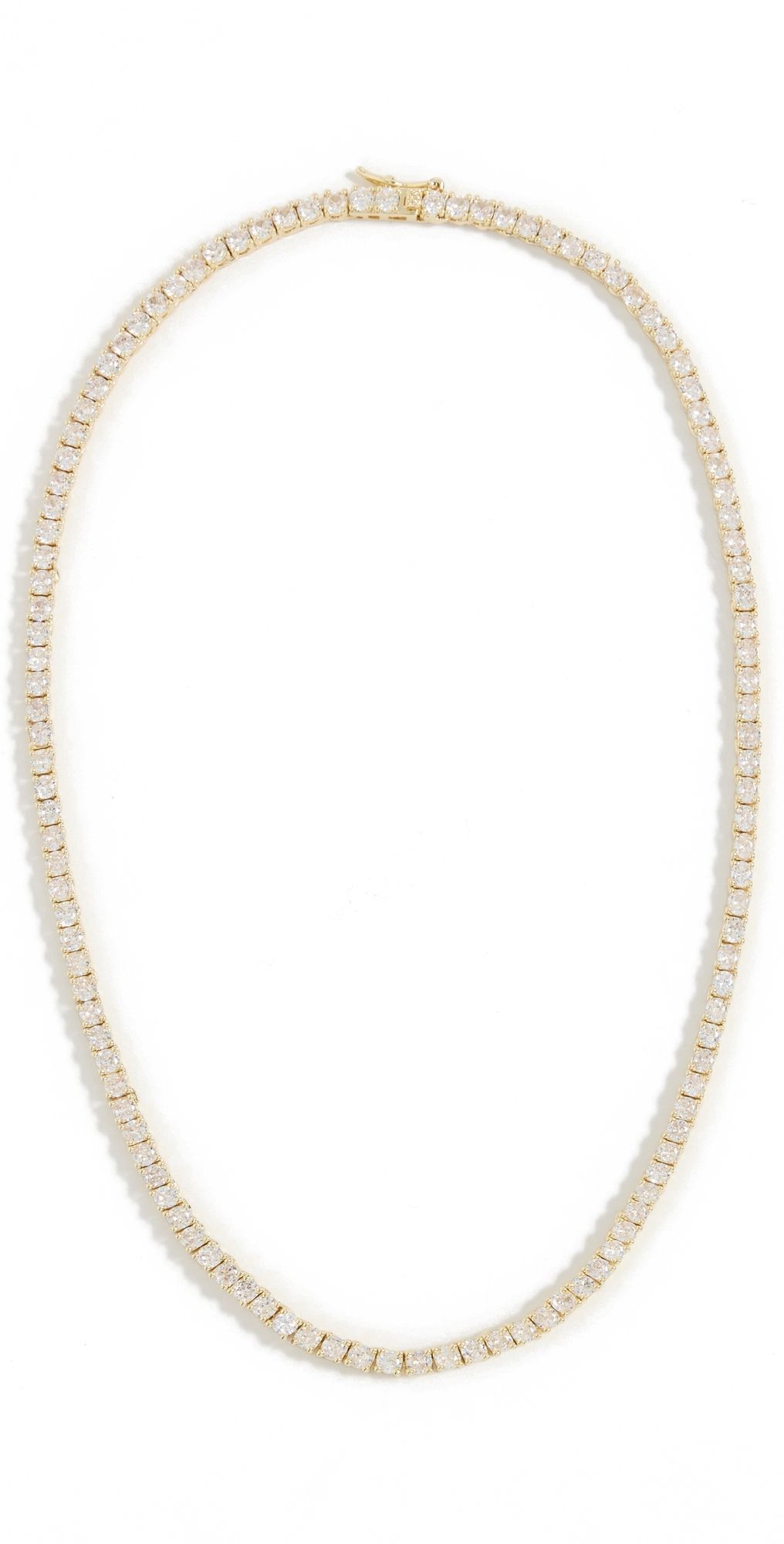 SHASHI Medium Tennis Necklace Gold One Size