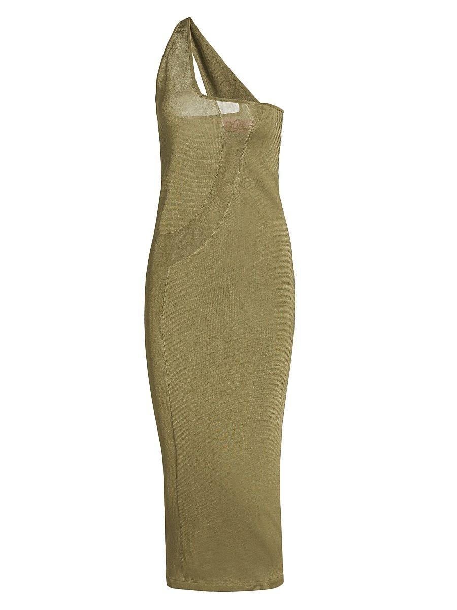 Women's Picola Knit One-Shoulder Midi-Dress - Cumin - Size XXL