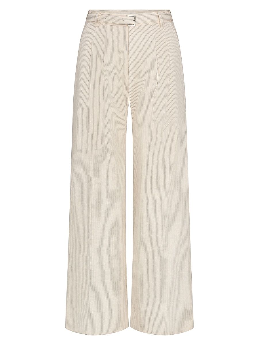 Women's The Striped Wide-Leg Pants - Ecru Multi - Size 12