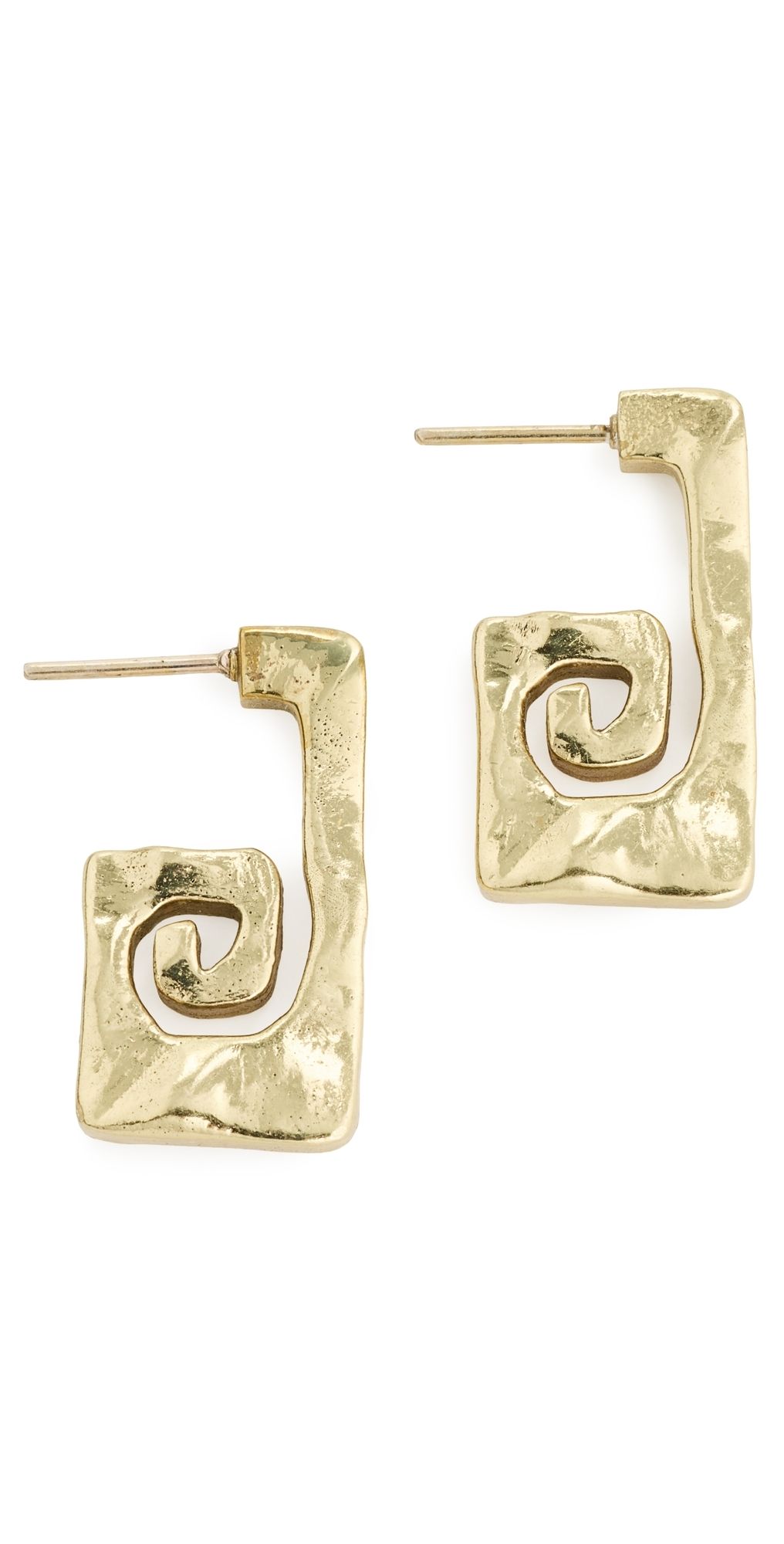 ALÉMAIS Le Jardin Long Spiral Earrings Gold One Size