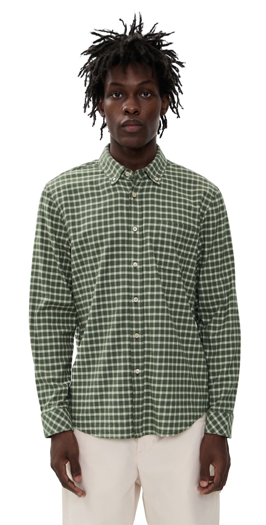 RAILS Vance Top Basil Stone M