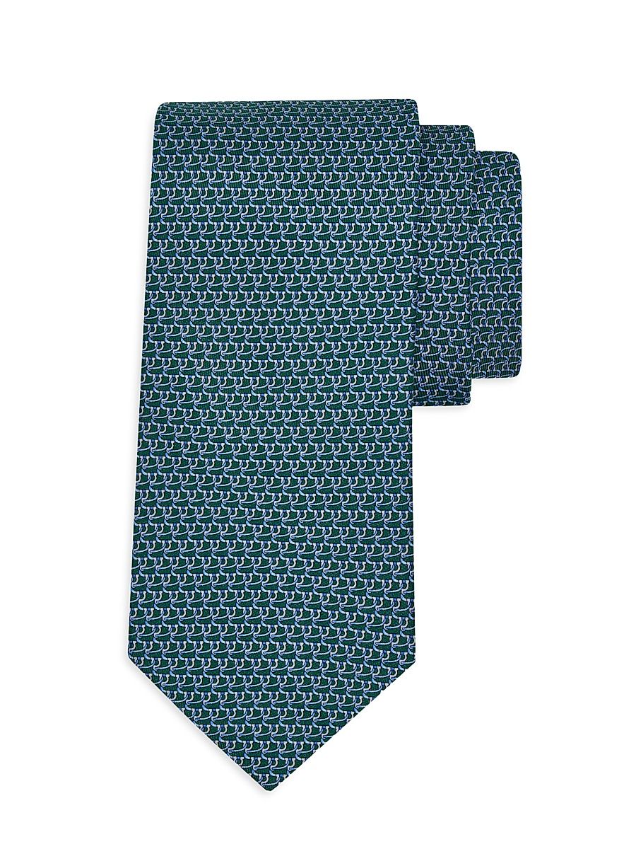 Men's Bingo Gancini Silk Tie - Green