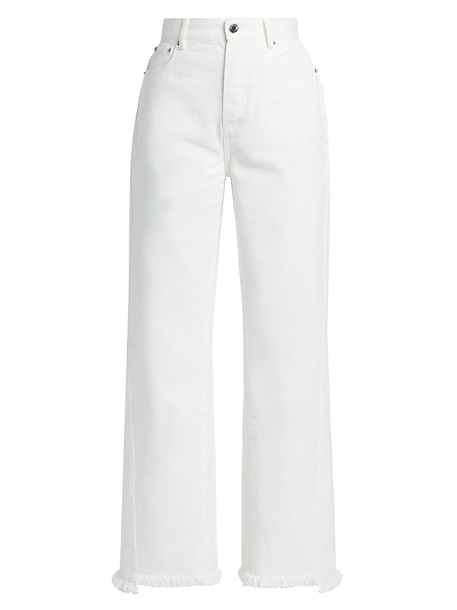 Women's Emma Straight-Leg Jeans - Ivory - Size 12