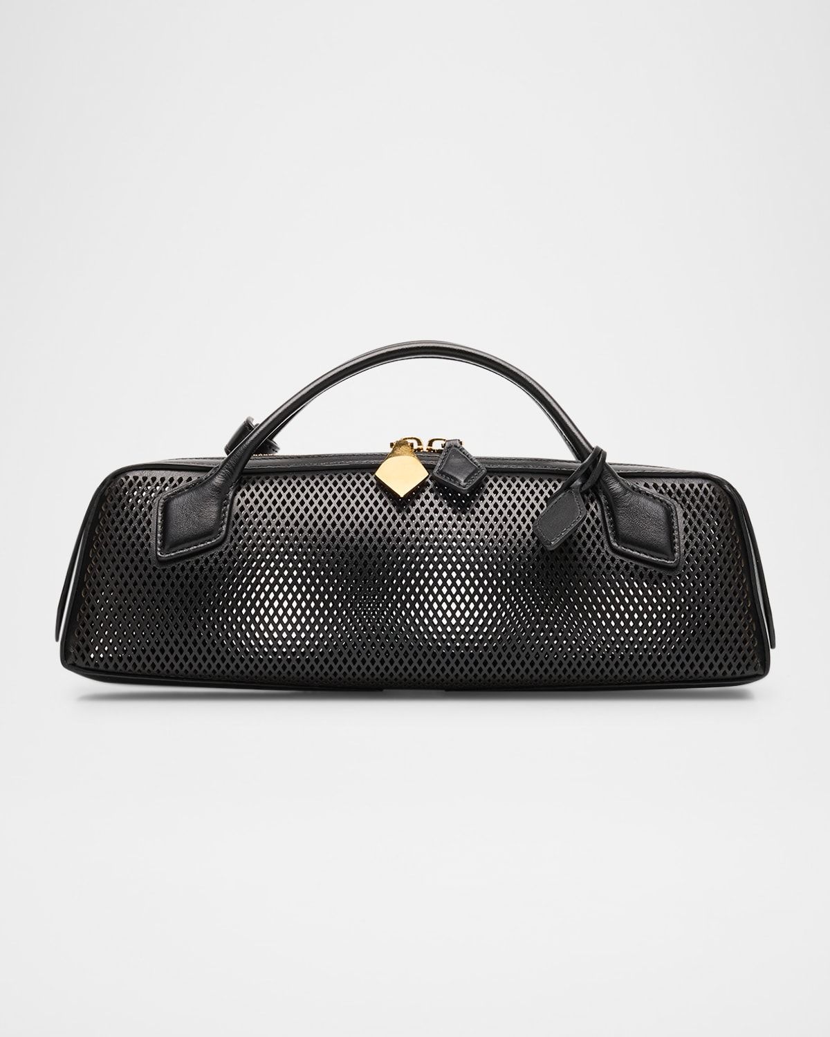 Le Teckel Clutch Bag in Fishnet Leather