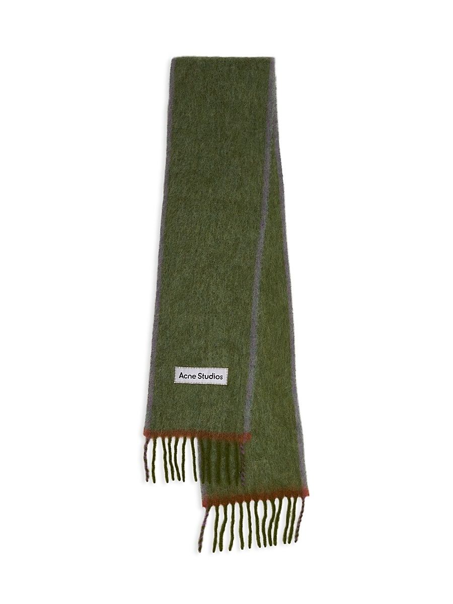 Men's Vally Alpaca-Wool Scarf - Grass Green