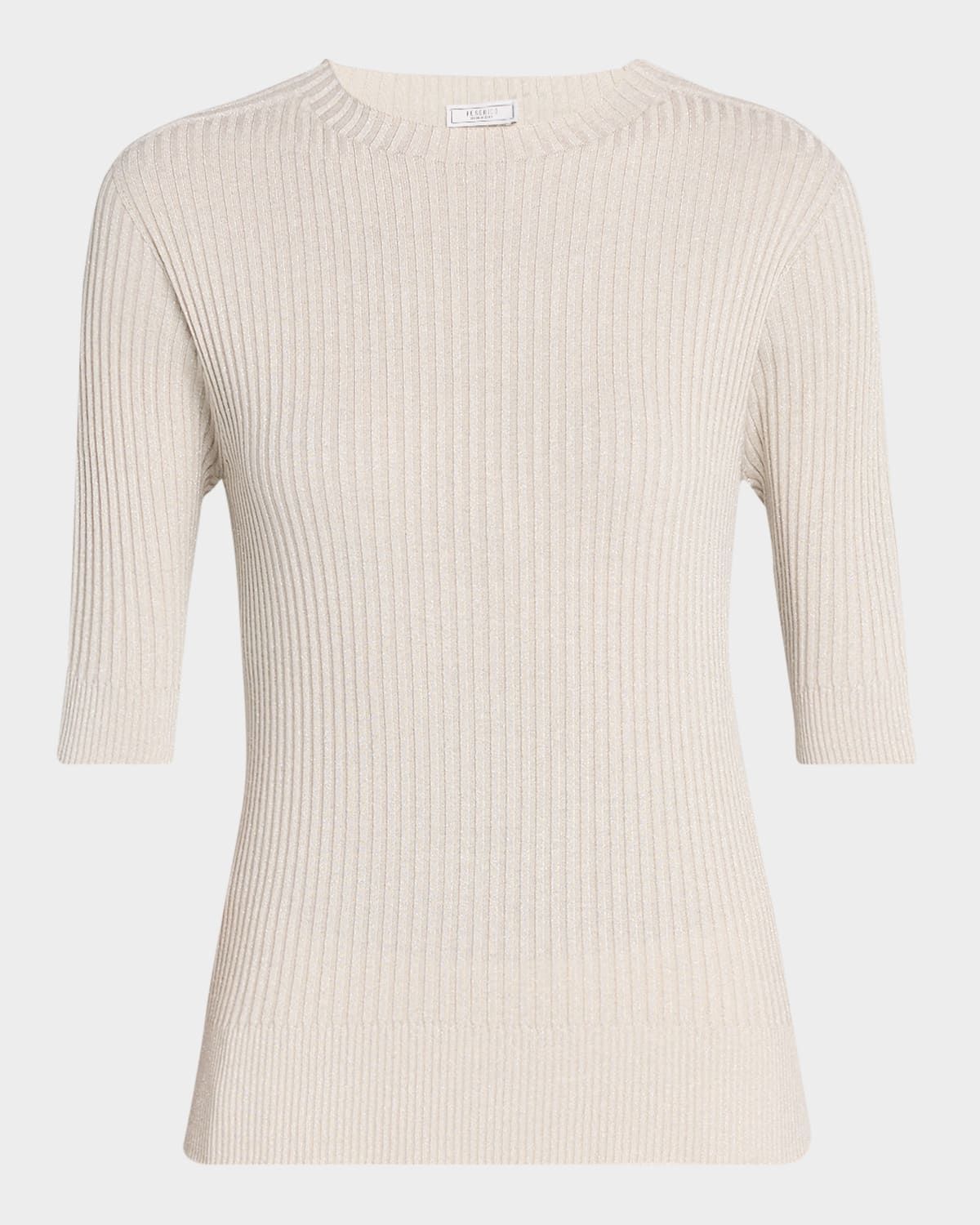Rib Knit 3/4 Sleeve Sweater