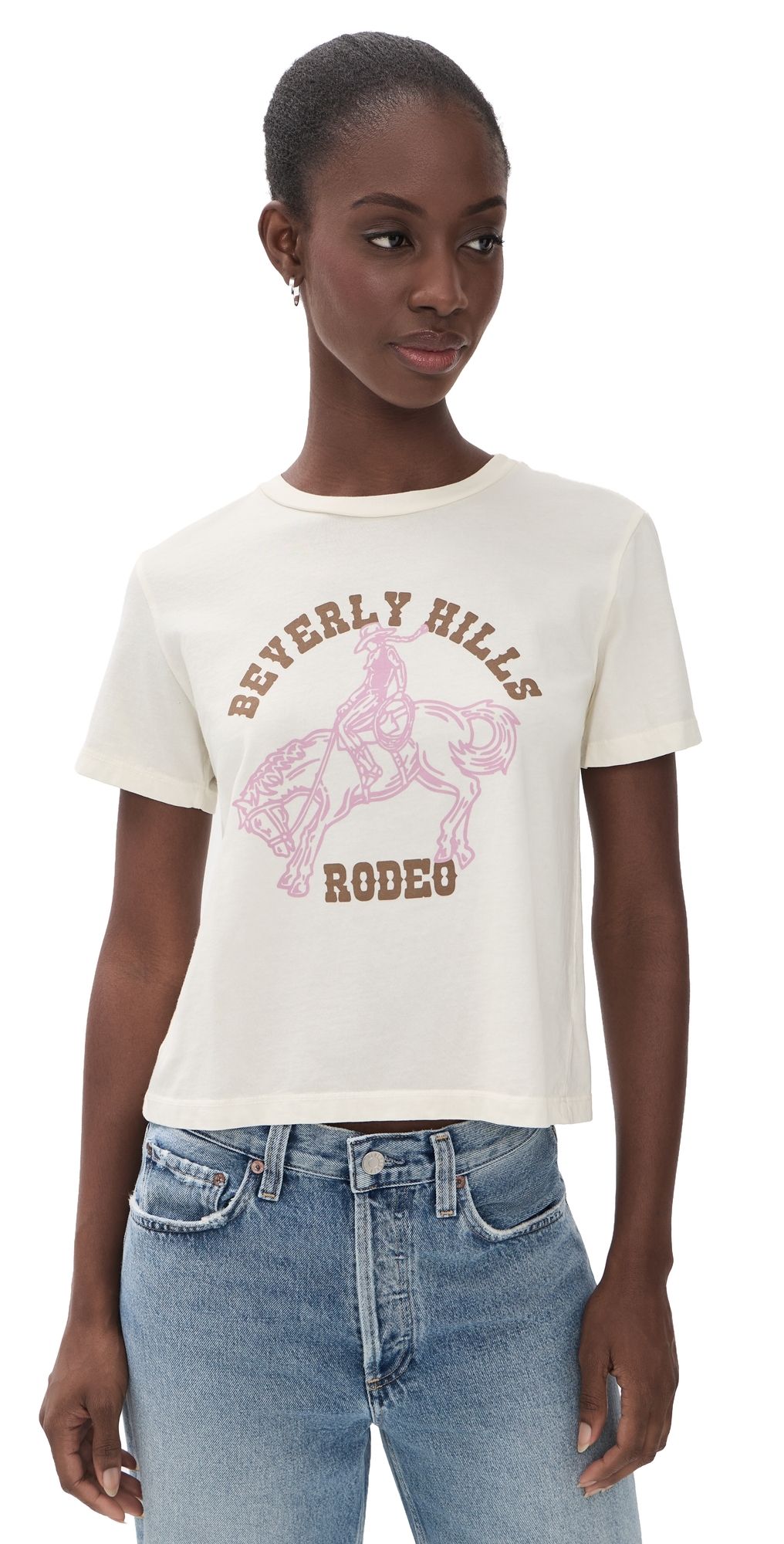 Sunny Somewhere Beverly Hills Rodeo Everyday Tee Off White S