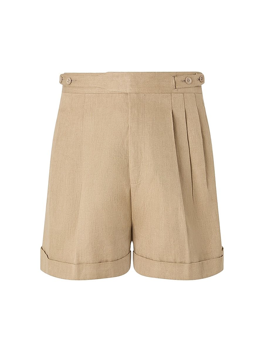 Men's Oasi Lino Shorts - Beige - Size 40