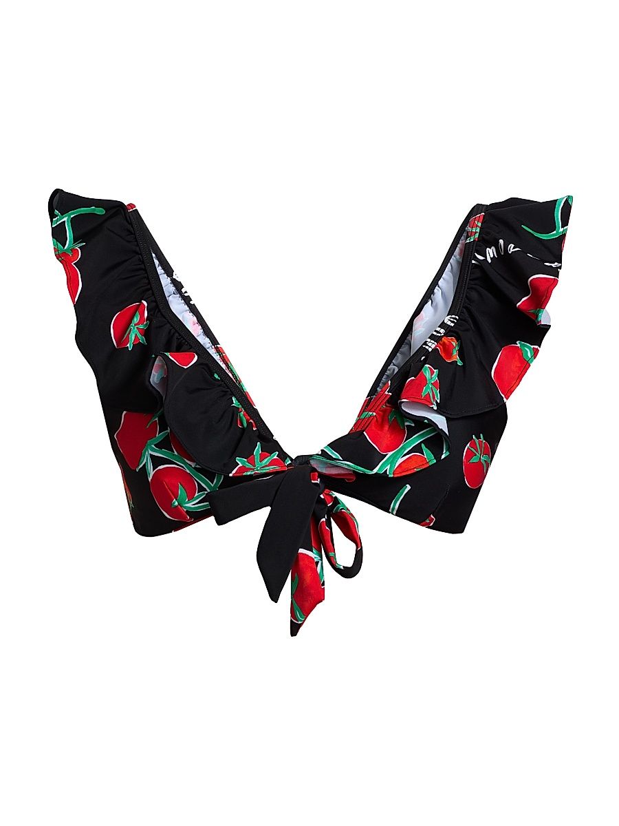 Women's Pomodoro Ruffle Bikini Top - Size Medium