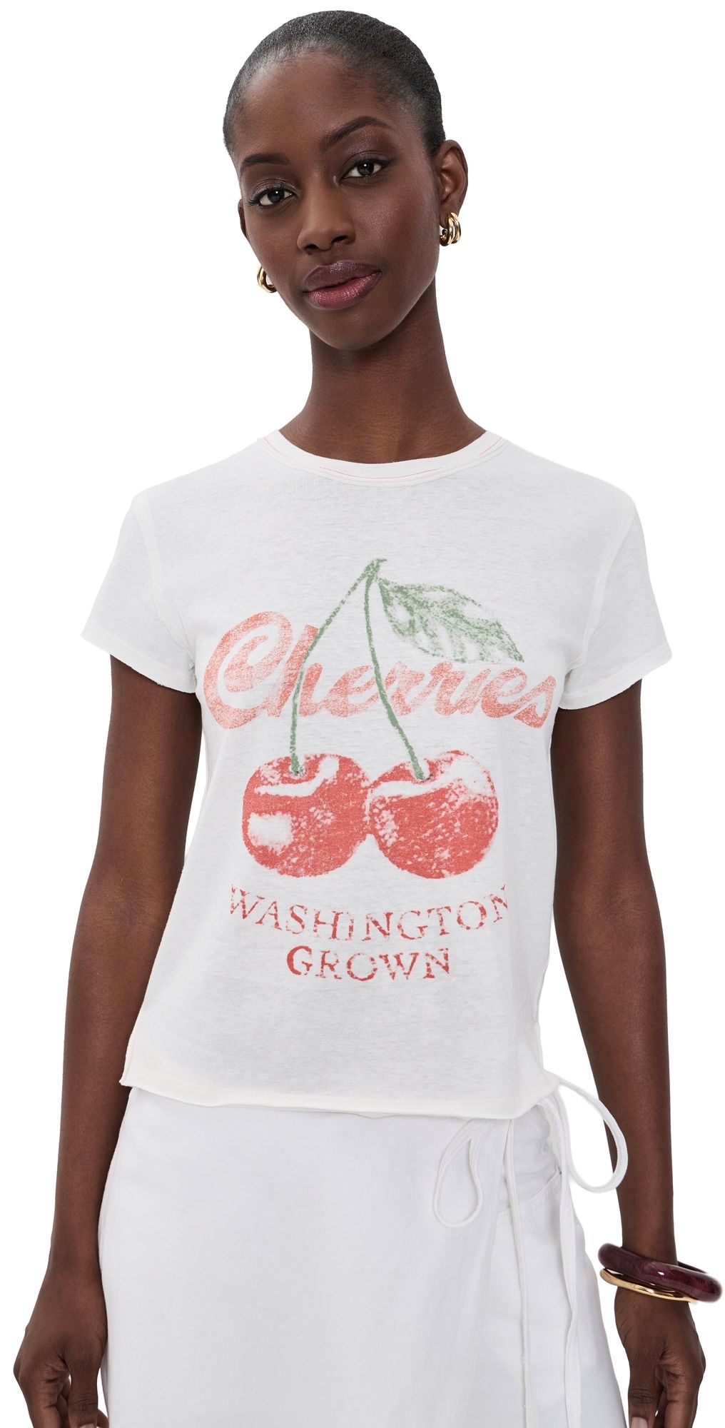 Free People Nova Graphic Tee Cherry Combo L