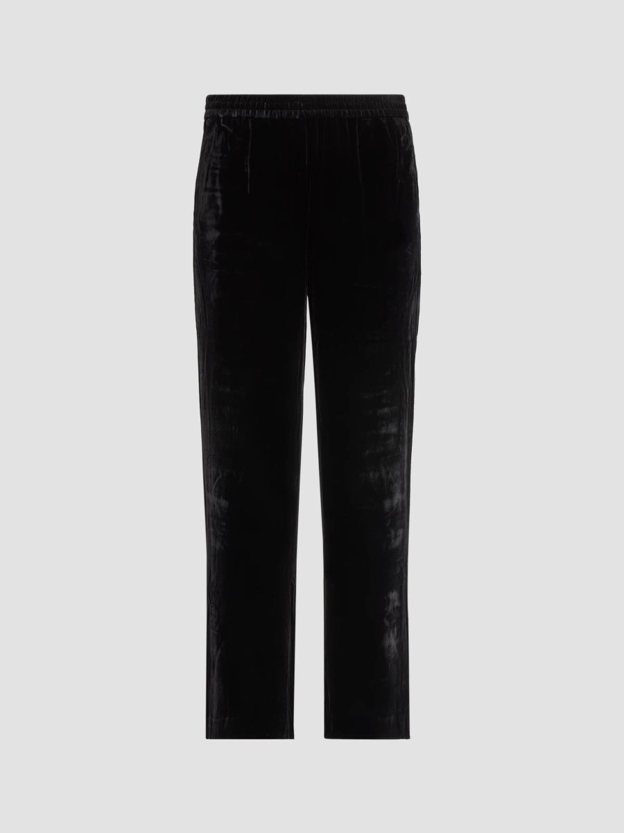 FRAME Women's The Velvet Plaza Pants - Black - Size XL