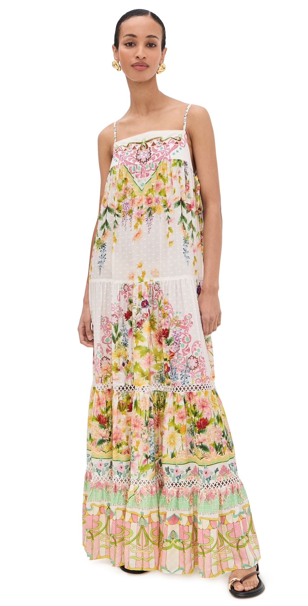 Camilla Long Tiered Dress with Bow Ties The Call Of Catalonia XS/S