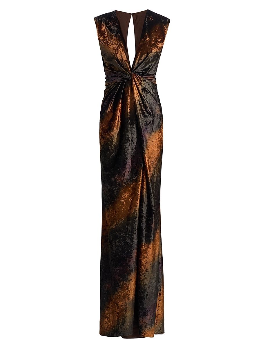 Women's Stripe Sleeveless Column Gown - Sienna Multi - Size 12