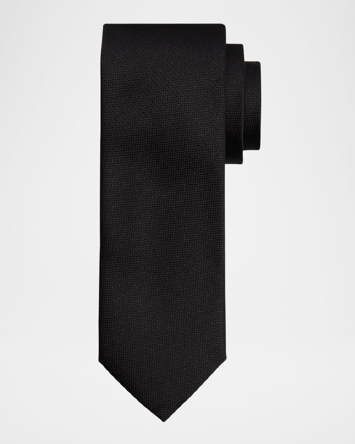 Men & apos;s Woven Micro-Pattern Silk Tie