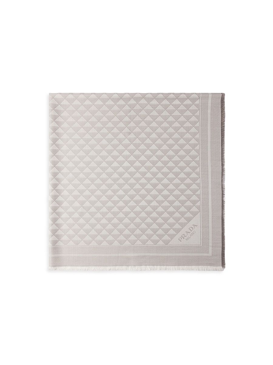 Women's Silk, Viscose and Lurex Shawl - Grey