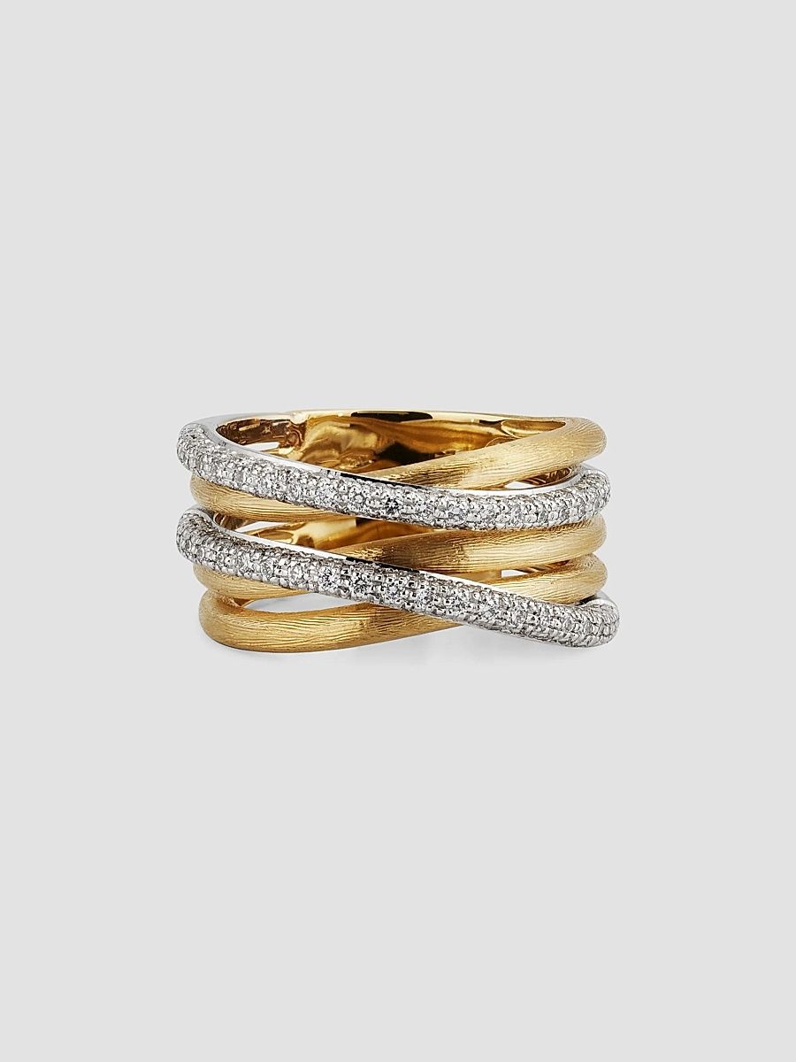 Marco Bicego Women's Jaipur Link Two-Tone 18K Gold Five-Band Ring - Yellow Gold - Size 7