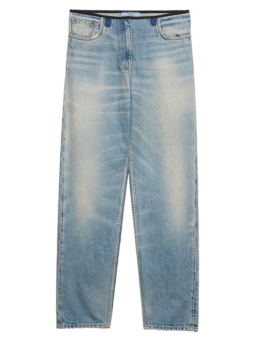 Women's Washed Denim Jeans - Blue - Size 33