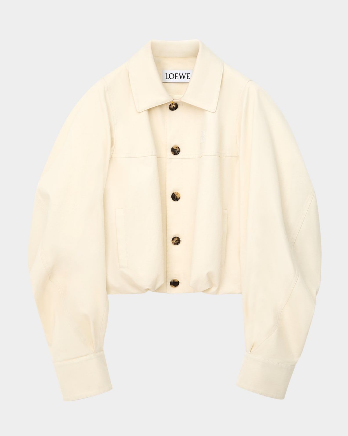 Single-Breasted Cotton Balloon Jacket