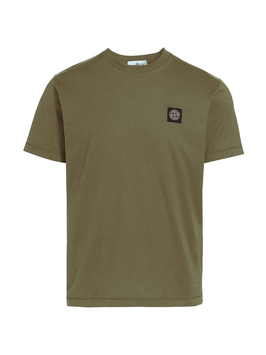 Men's Cotton Crewneck T-Shirt - Military Green - Size XXL