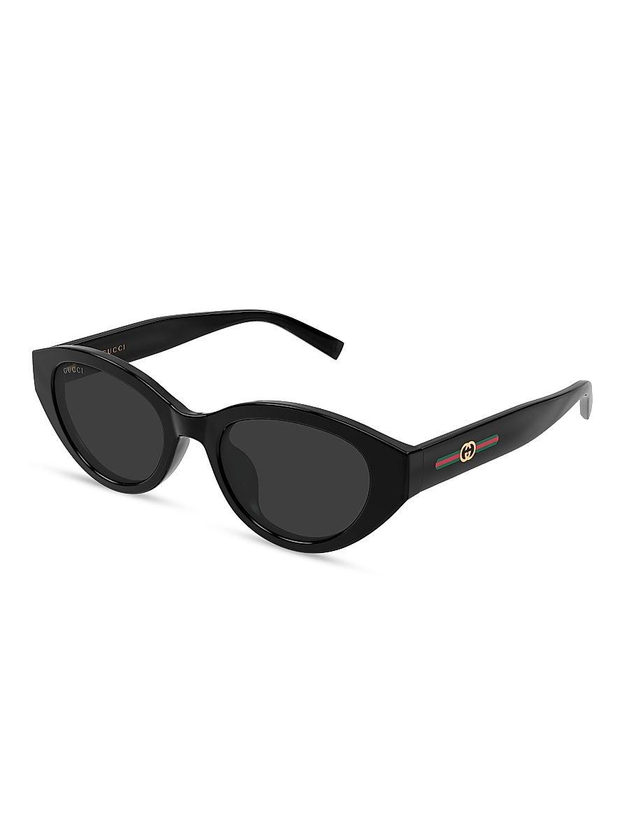 Women's Gucci Lines 52MM Cat-Eye Sunglasses - Black