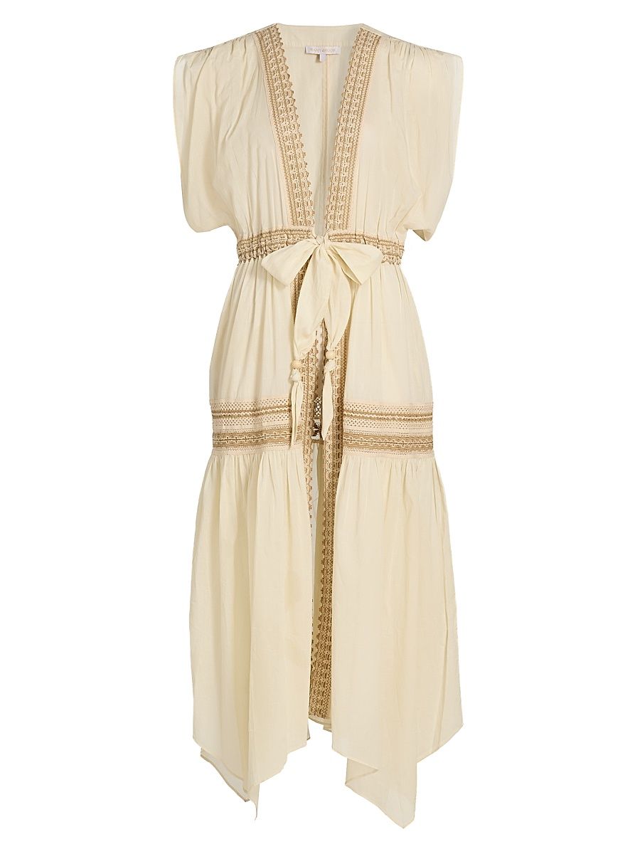Women's Audra Cotton Cover-Up Dress - Sandstone - Size Large