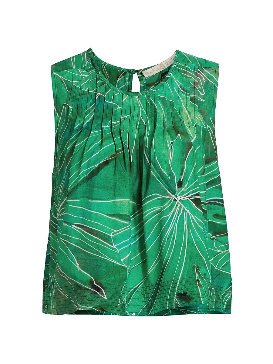 Women's Letta Botanical Print Sleeveless Top - Amazon - Size Large