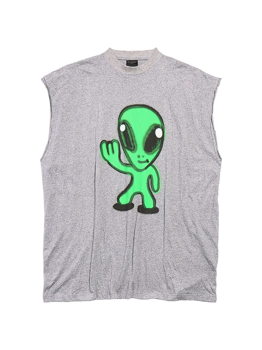 Men's Hi There + Dripley Sleeveless T-Shirt - Heather Grey - Size XXL