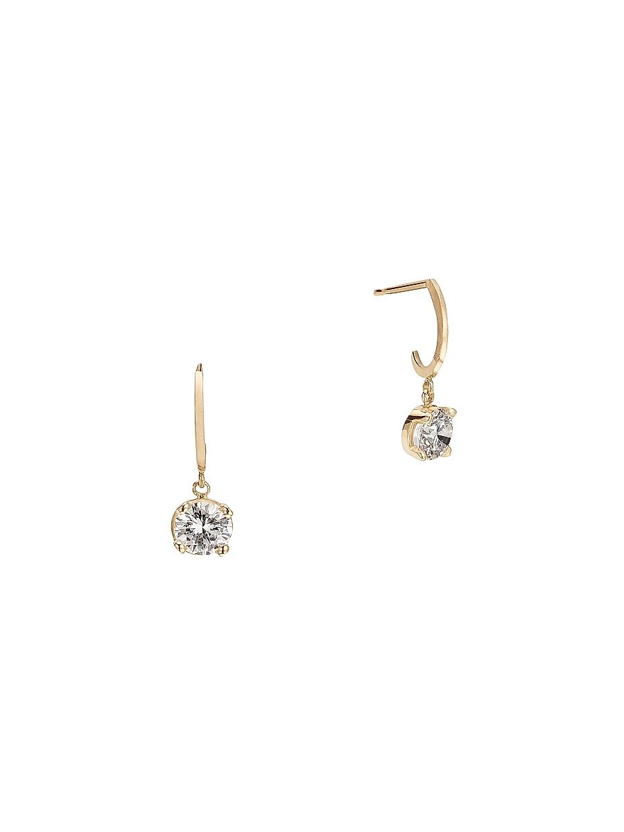 Women's 14K Yellow Gold & Diamond Drop Earrings
