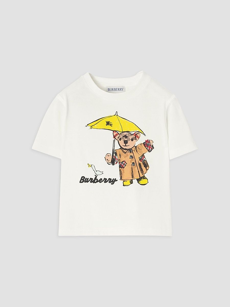 Baby Girl's, Little Girl's & Girl's Cedar Teddy Bear Cotton Jersey T-Shirt - Chalk White - Size 6 Months