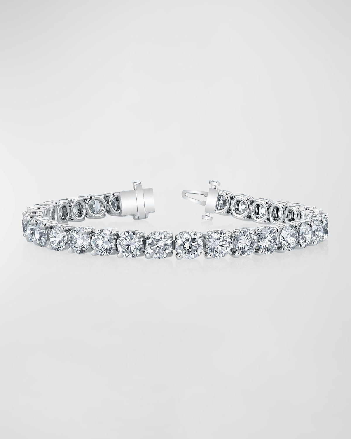 18K Gold Round-Cut Diamond Buttercup Tennis Bracelet