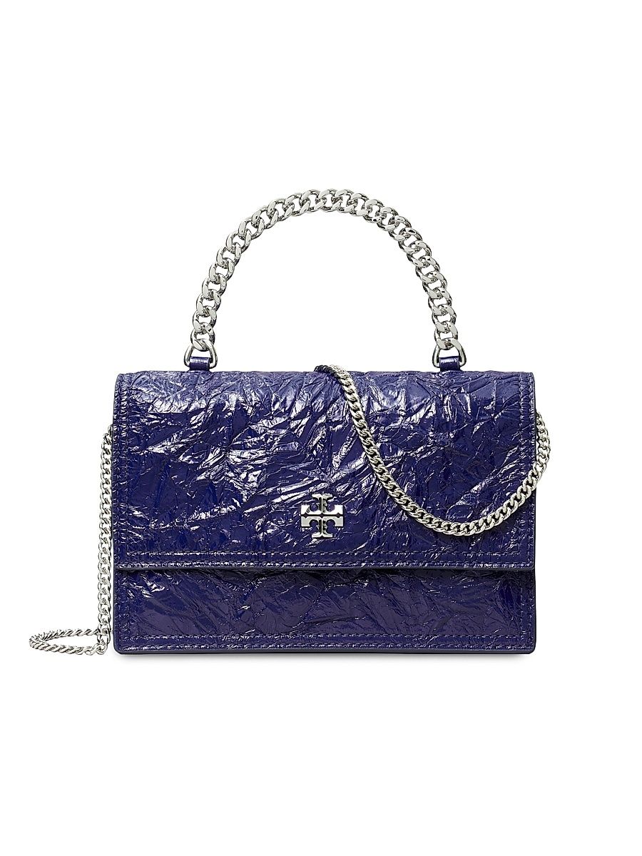 Women's Mini Kira Deconstructed Leather Top Handle Bag - Ballpoint Blue